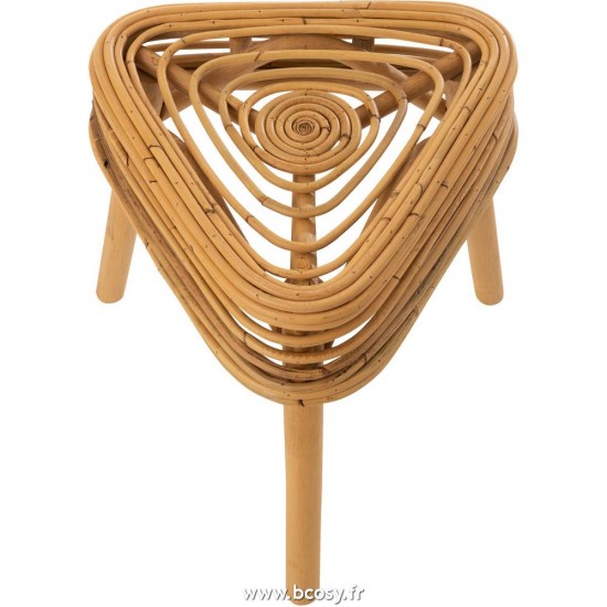 J-Line tabourets ronds Jolipa J Line Jline Tabouret Triangle Rotin Naturel