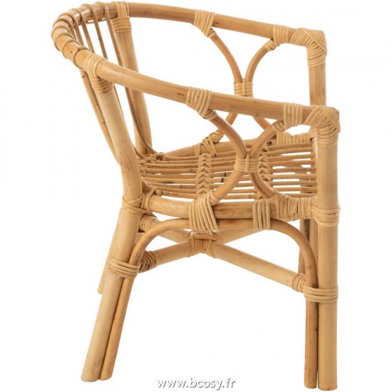 J-Line Chaises pour enfants Jolipa J Line Jline Chaise Enfant Filou Rotin Naturel