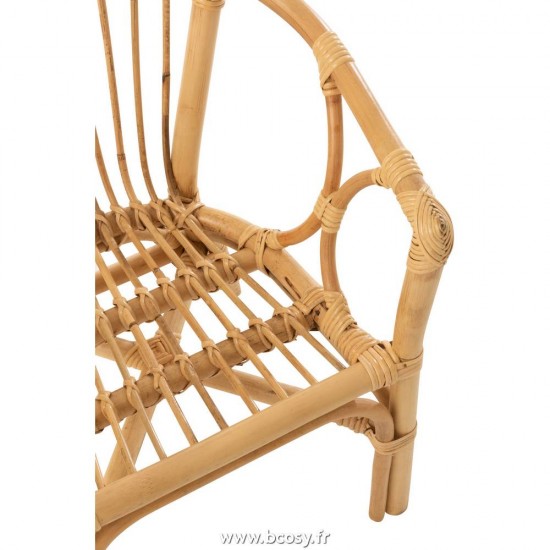J-Line Chaises pour enfants J Line Chaise Enfant Filou Rotin Naturel