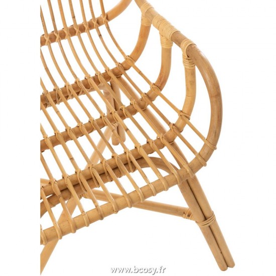 J-Line chaises de repas J Line Chaise Ana Rotin Naturel