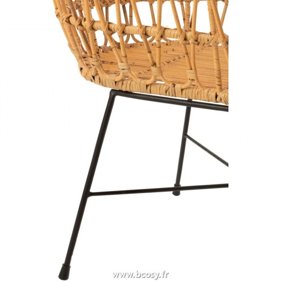 Jolipa J Line Jline Berceau Matelas Rotin Metal Naturel Blanc