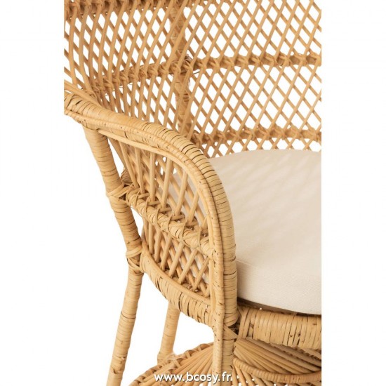 Jolipa Silla Pavo Real Con Almohada Cana Natural 