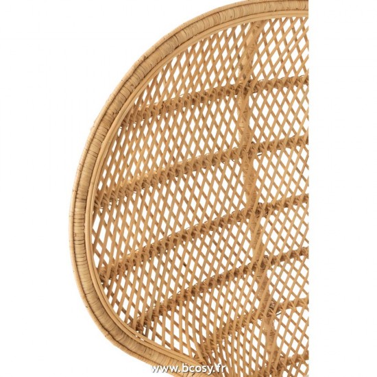 J Line Chaise Paon+Coussin Rotin Naturel L105xB68xH133 Jline 11260 by Jolipa 11260