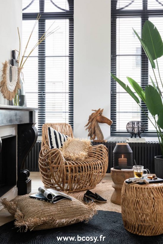 J-Line Poltrona Ana Rattan Naturale