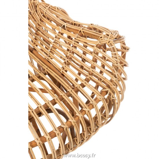 J-Line chaises lounges J Line Fauteuil Ana Rotin Naturel