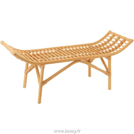 J Line Banc Ana Rotin Naturel L120xB40xH47 Jline 11266 by Jolipa 11266