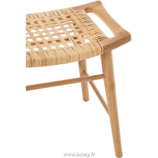 J-Line tabourets ronds J Line Tabouret Alis Tek Naturel