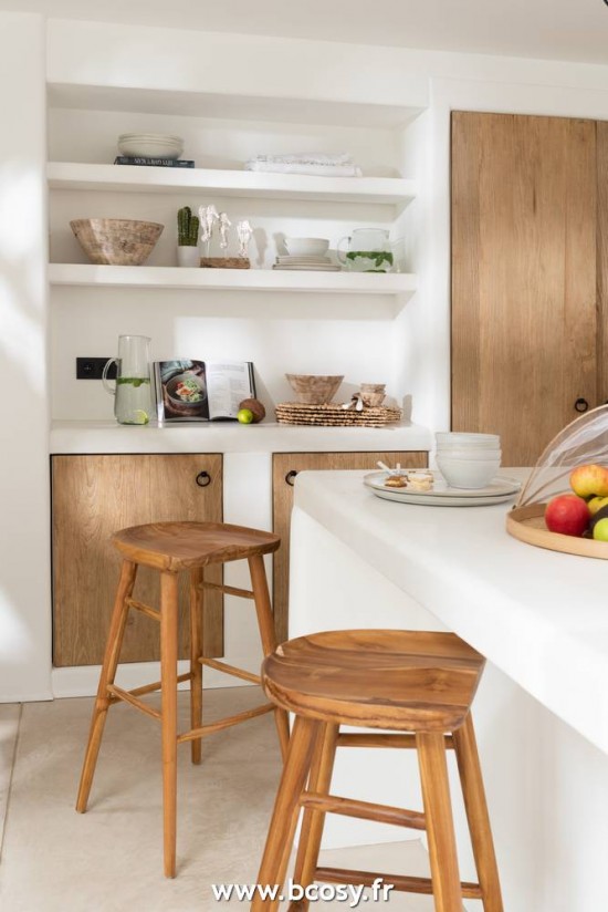 J-Line Sgabello Bar Ana Legno Teak Marrone