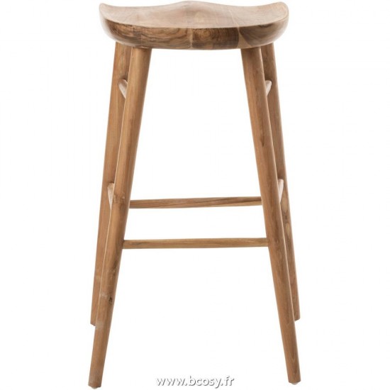 Jolipa J Line Jline Tabouret Bar Ana Bois Teak Brun
