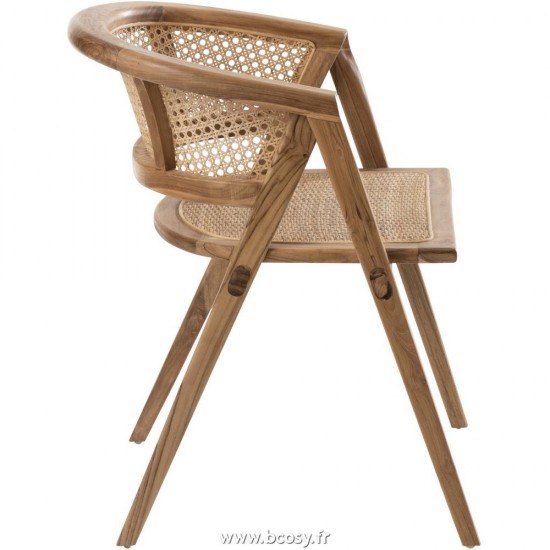 J-Line chaises de repas Jolipa J Line Jline Chaise Ani Bois Teak Brun
