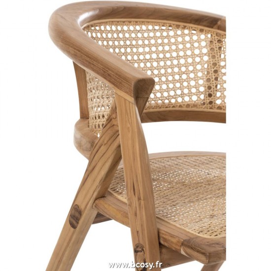 J-Line Sedia Ani Legno Teak Marrone