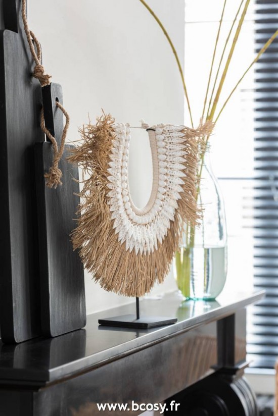 Jolipa J Line Jline Collier Pied Dora Coquillages Zostere Blanc Large