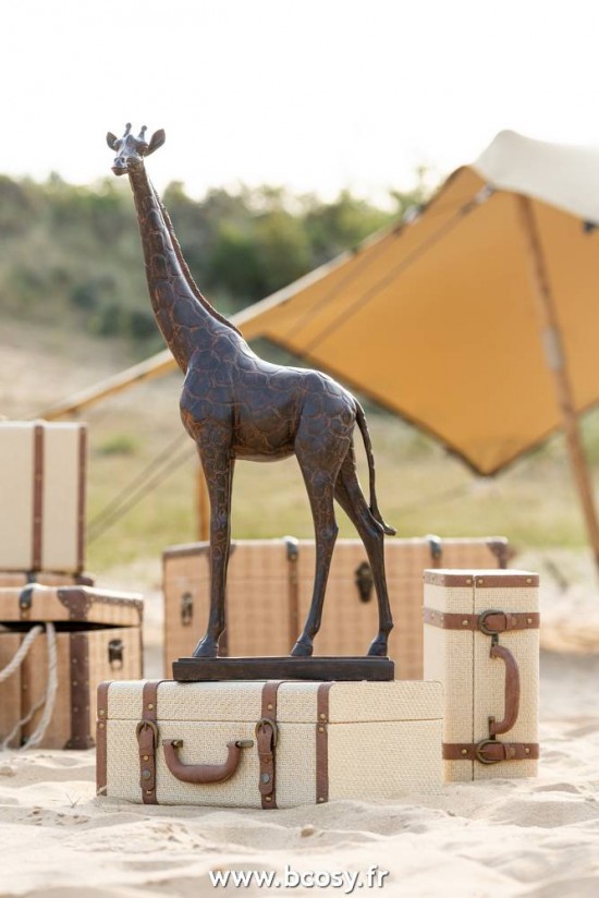Jolipa J Line Jline Girafe Resine Marron Large
