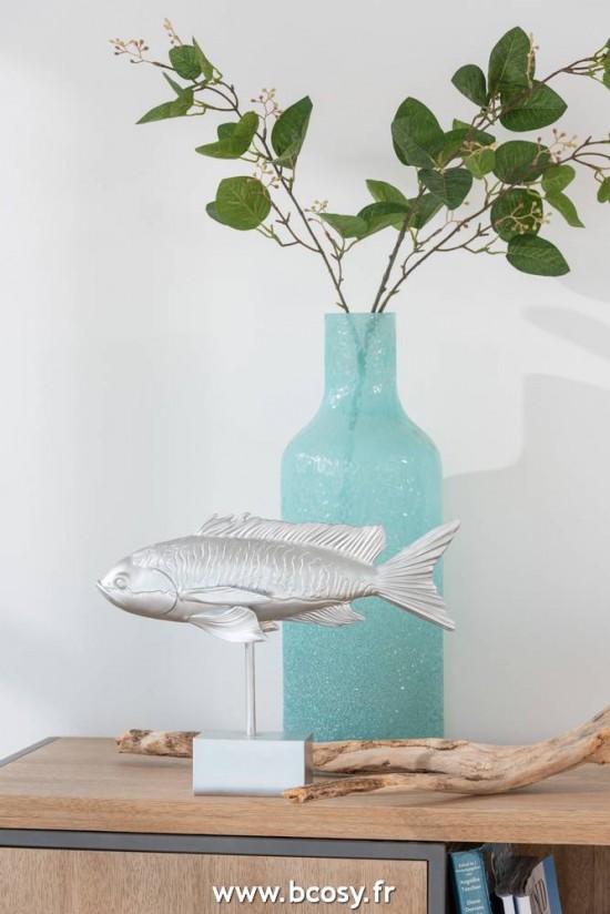 Jolipa J Line Jline Poisson Tropical Long Pied Resine Argent