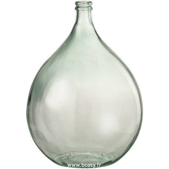 J Line Vase Lisbonne Verre Transparent L40xB40xH56 Jline 12078 by Jolipa 12078