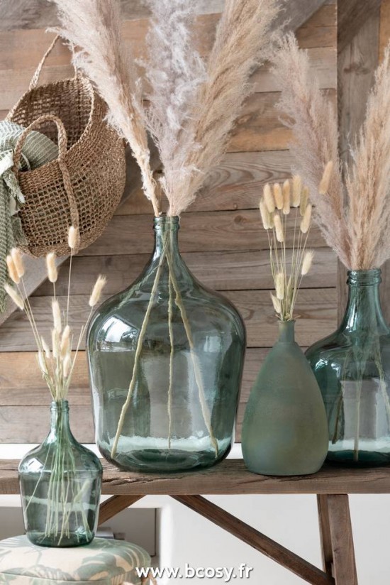 J-Line vases J Line Vase Carafe Verre Vert Large