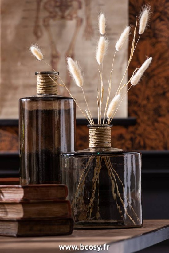 Jolipa J Line Jline Vase Safari Verre Marron Clair Small