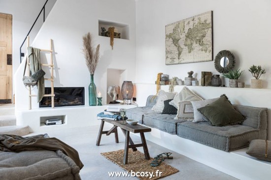 Jolipa J Line Jline Carte Du Monde Metal Blanc Kaki