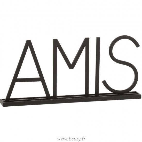 J Line Amis Metal Noir L49xB5xH22 Jline 12140 by Jolipa 12140