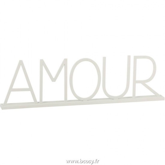 J Line Amour Metal Blanc L78xB5xH22 Jline 12159 by Jolipa 12159