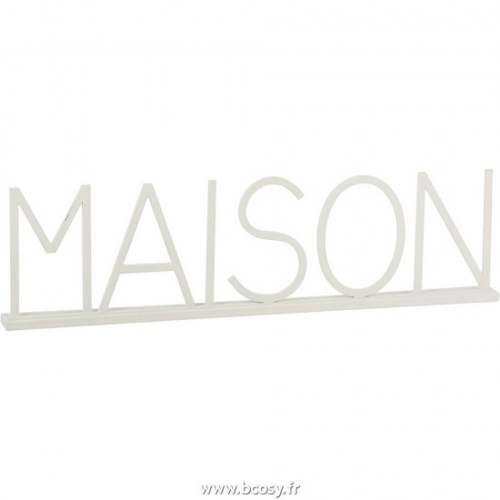 J Line Maison Metal Blanc L82xB5xH22 Jline 12160 by Jolipa 12160