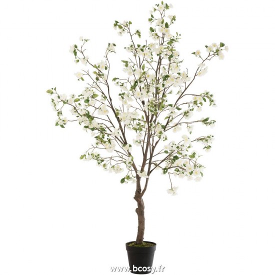 J Line Arbre En Fleurs Plastique Blanc Marron Extra Large L110xB110xH250 Jline 12495 by Jolipa 12495