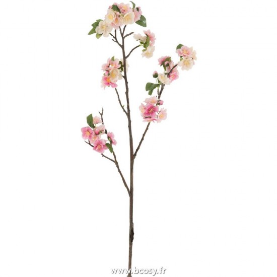 J Line Branche En Fleur Plastique Rose Marron Small L22xB5xH82 JLine 12501 by Jolipa 12501.