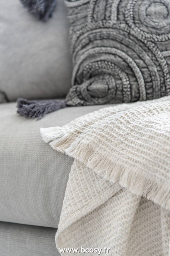 Jolipa J Line Jline Plaid Uni Coton Lin Gris