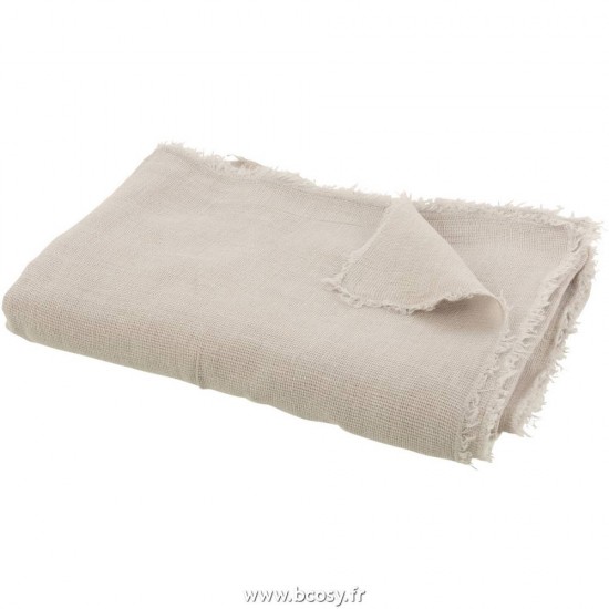 J Line Plaid Uni Coton Lin Gris L200xB150 Jline 12875 by Jolipa 12875