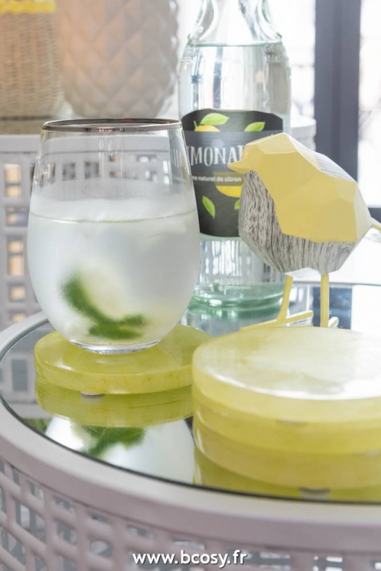 Jolipa J Line Jline Sous Verre 6 Parties Alabaster Bois Jaune