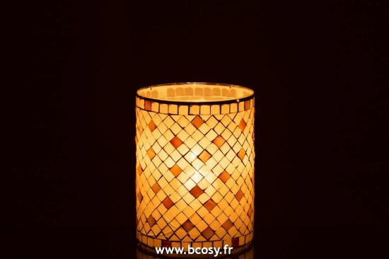 J-Line photophores Jolipa J Line Jline Photophore Miosaiques Droit Verre Gris Nacre Large