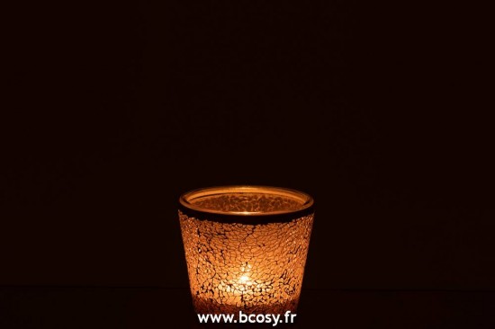 J-Line photophores Jolipa J Line Jline Photophore Mosaiques Conique Verre Rose