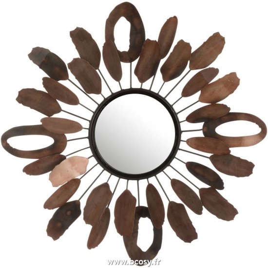 J Line Miroir Morceaux Ovales Metal Marron L61xB61xH3 Jline 13984 by Jolipa 13984