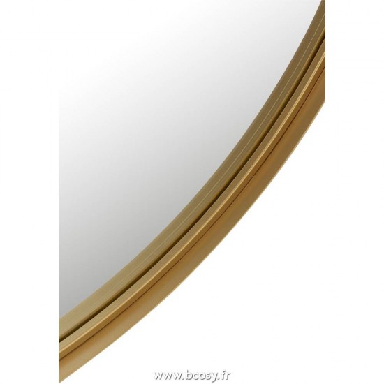 J-Line miroirs Jolipa J Line Jline Miroir Rond Bord Haut Metal Verre Or Large