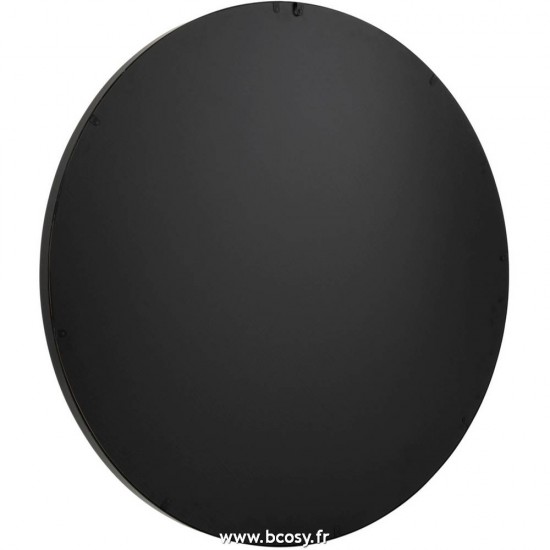Jolipa J Line Jline Miroir Rond Bord Haut Metal Verre Noir Large
