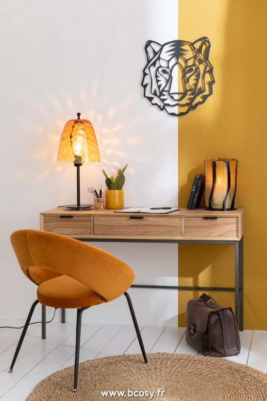 Jolipa Console 3 Cassetti Legno/Metallo Naturale