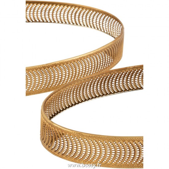 J-Line J Line Jolipa Set De 2 Plateaux Ovales Metal Miroir Or.