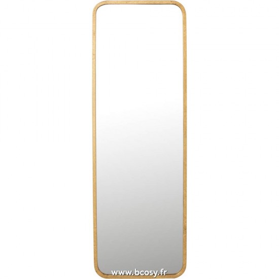 J Line Miroir Mona Rectangulaire Metal Verre Or L40xB3xH120 cm Jline 15881 by Jolipa 15881