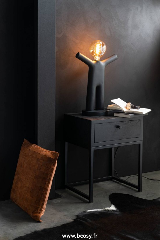 Jolipa J Line Jline Lampe P Tit Maurice Resine Noir