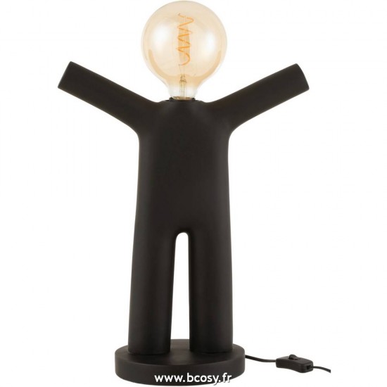 J Line Lampe P'Tit Maurice Resine Noir L36xB19xH45 cm Jline 16016 by Jolipa 16016