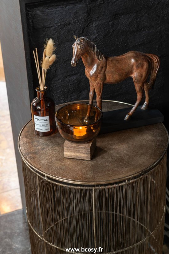 Jolipa Cheval Resine Marron Large.