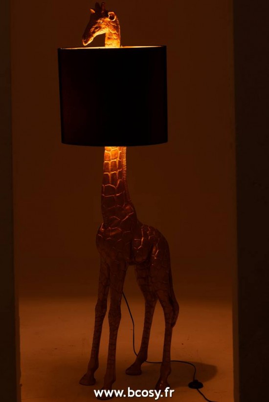 J-Line J Line Lampadaires Lampes Raides Debouts Sur Pied De Sol Jolipa Lampe Girafe Resine Or.