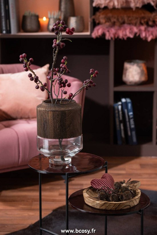 Jolipa Branche Baies Fines Plastique Rouge Vert Large.