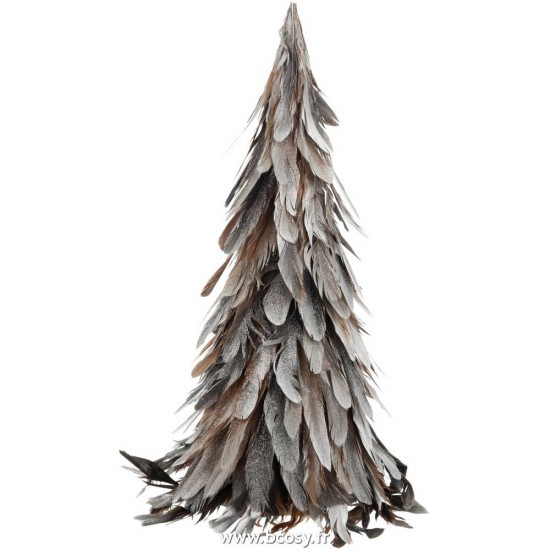 J Line Cone Decoratif Plumes Argent L23xB23xH40 cm JLine 17543 by Jolipa 17543.