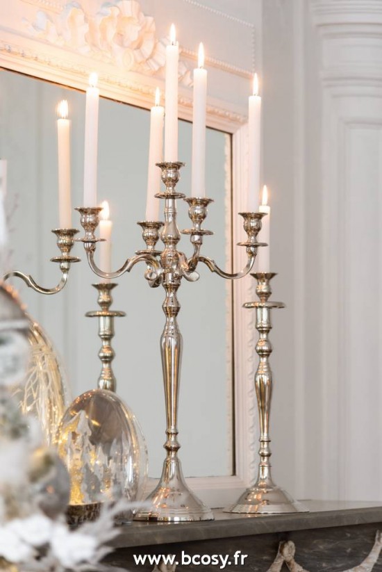 J Line Candleholder Classic Aluminium Silver Large 45H Jline 19171 by Jolipa 19171