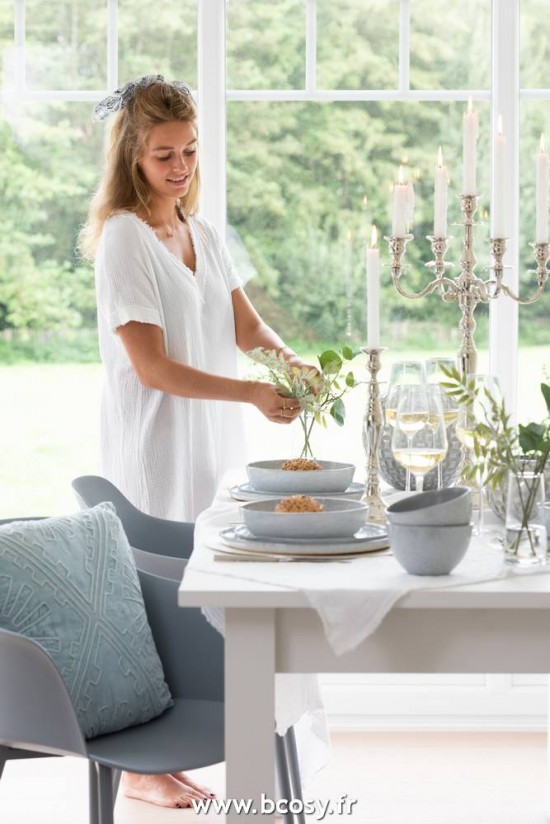 J-Line chandeliers candélabres Candleholder Classic Aluminium Silver Large