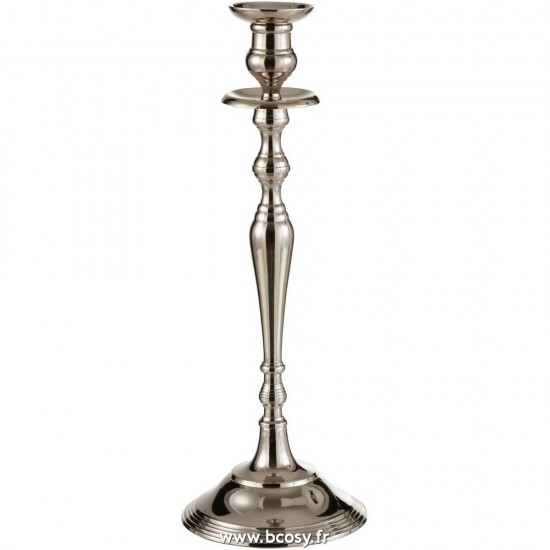 J Line Candleholder Classic Aluminium Silver Large 45H Jline 19171 by Jolipa 19171