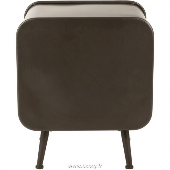 Jolipa J Line Jline Table Gigogne 1 Tiroir Metal Bois Noir Naturel