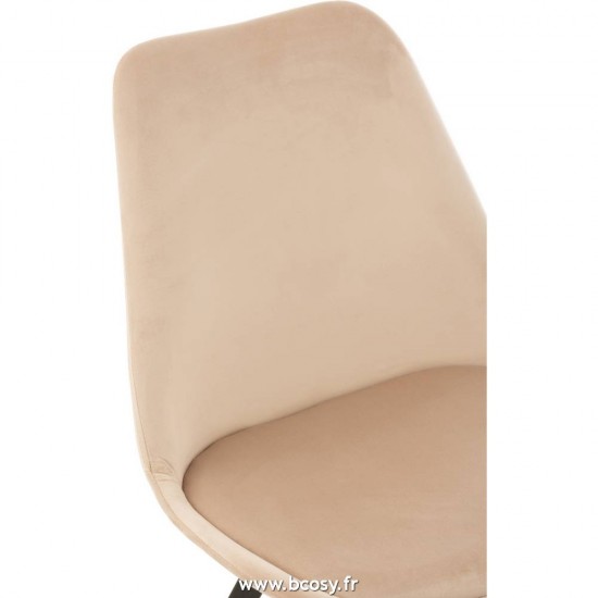 Jolipa J Line Jline Chaise Helene Metal Textile Beige