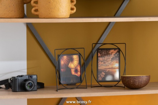 Jolipa J Line Jline Cadre Photo Rectangle Metal Verre Marron Fonce Small